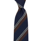 Linen/silk tie – Striped - Bigi Ties