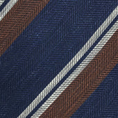 Linen/silk tie – Striped - Bigi Ties