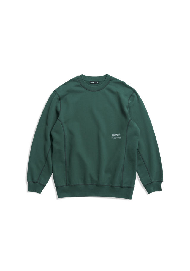 Contrast Crewneck - Moss Green