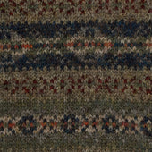 Fair Isle Knitted Scarf In Light Brown