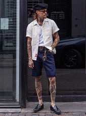 Sugar Cane, Zip Fly Shorts, Wabash Stripe