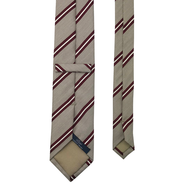 Tie in seta/lino – Rigata - Bigi Ties