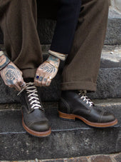 Bright Shoemakers Combat Boot Dark