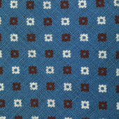 Tie in lino stampata a mano – Motivo - Bigi Ties