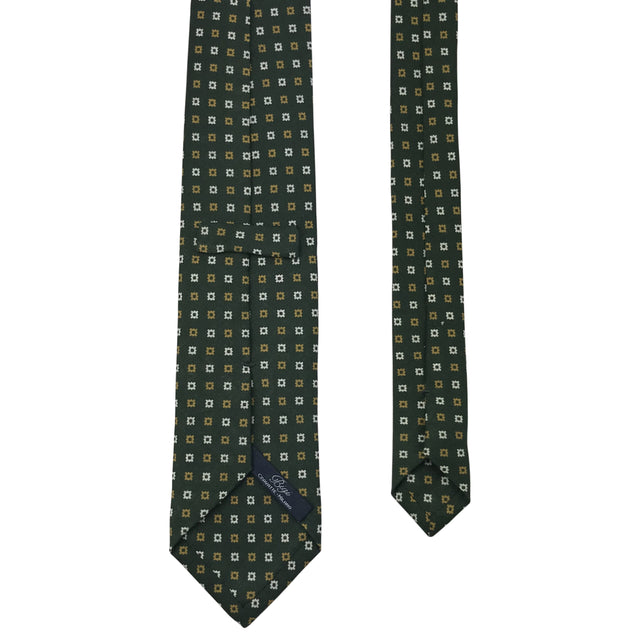 Handprinted tie in linen – Designes - Bigi Ties