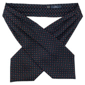 Hand printed silk ascot - Bigi Ties