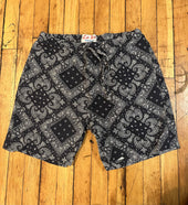 Japanese Linen/Cotton Paisley drawstring shorts