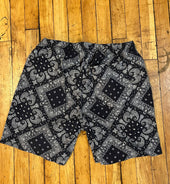 Japanese Linen Cotton Paisley Drawstring Shorts