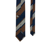 Tie in seta/cotone – Rigata - Bigi Ties