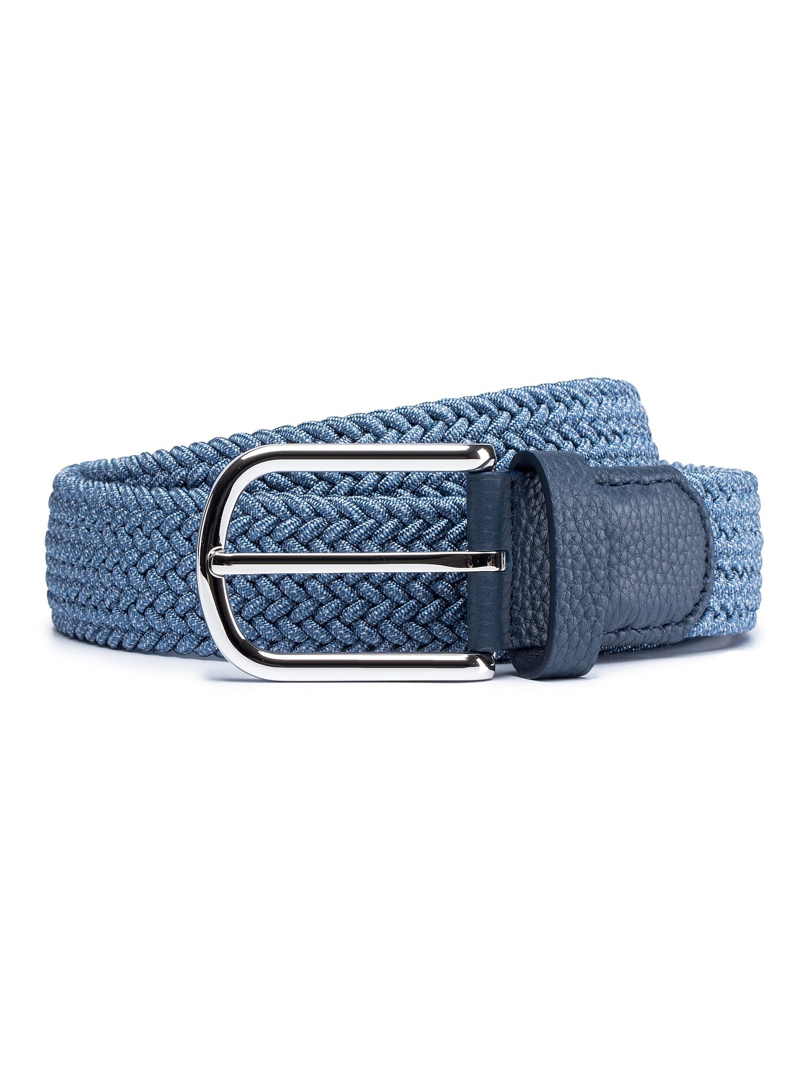 Blue Stretch Braided Belt