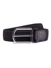Dark Brown Stretch Braided Belt