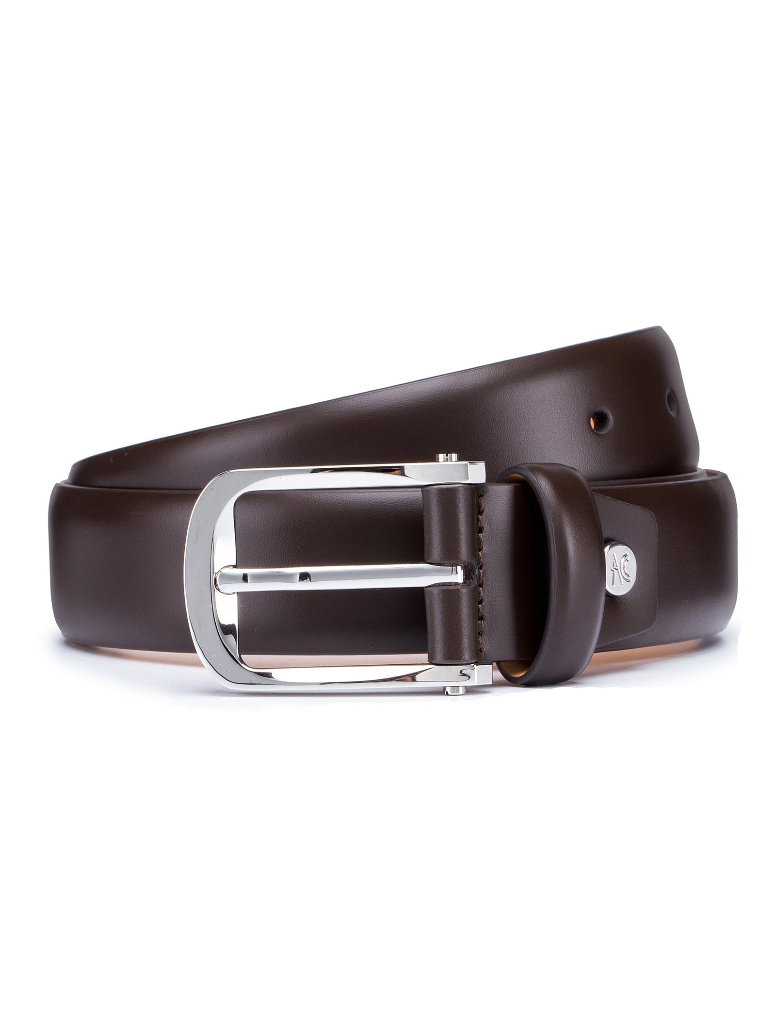 Brown Box Calf Leather Belt