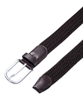 Dark Brown Stretch Braided Belt