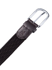 Dark Brown Stretch Braided Belt