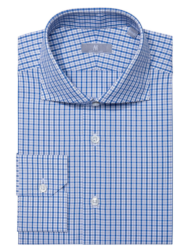 Blue Checked Shirt - Elgin Fit (SLIM)