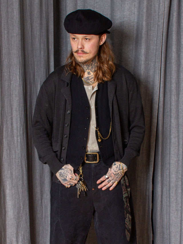 Belafonte Ragtime Clothing, A1 Cardigan, Charcoal Mix
