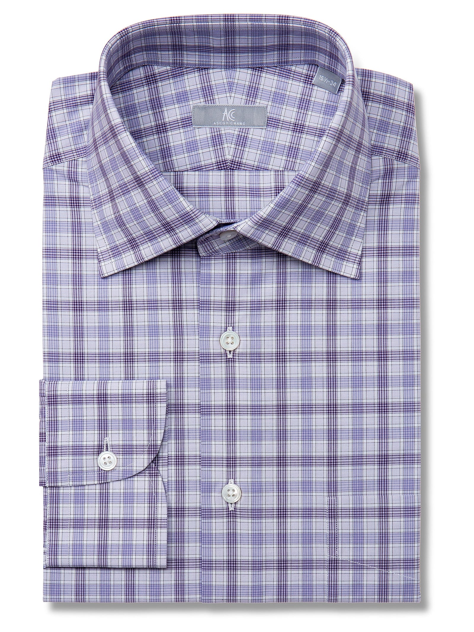 Purple and Lavender Plaid Shirt - Fenwick Fit (Slim)