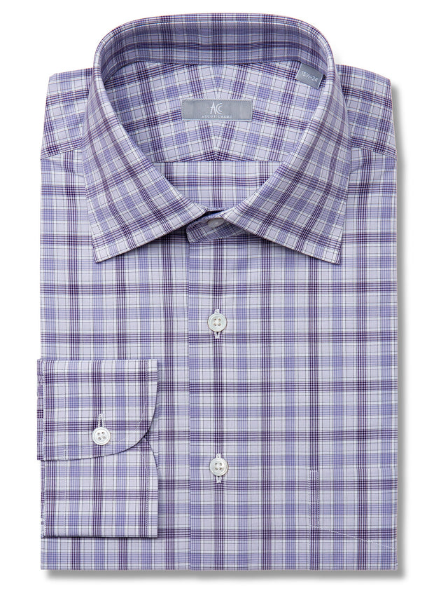 Purple and Lavender Plaid Shirt - Fenwick Fit (Slim)