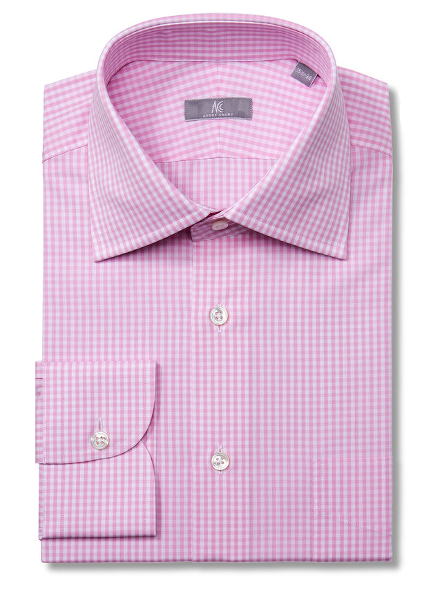 Pink Gingham Check Shirt Fenwick Fit