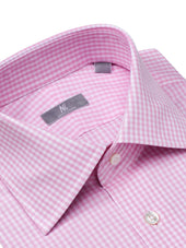 Pink Gingham Check Shirt Fenwick Fit