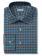 And Turquoise Gingham Shirt Fenwick Fit