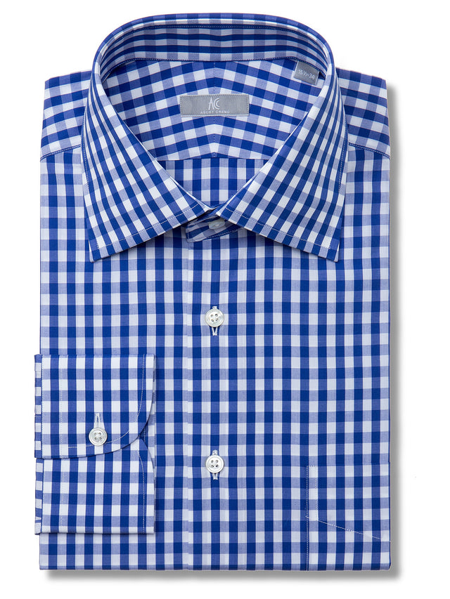 Blue Gingham Check Shirt - Fenwick Fit (Slim)