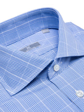 Blue Windowpane Check Shirt - Elgin Fit (Slim)