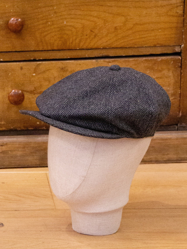 Belafonte Ragtime Clothing, BF-24-28 Peaky Hat, Wool Herringbone