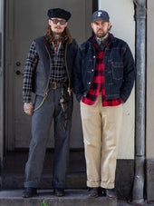 Sugar Cane Work Shirt Twill Check Sc29557 Red