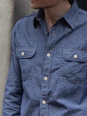 Sugar Cane L S Work Shirt Sc27850 Blue Chambray