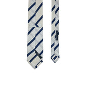 Tie in lino stampata a mano – Rigata - Bigi Ties