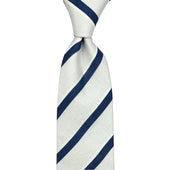 Handprinted Tie In Linen Striped