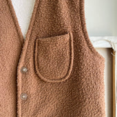 Dark Camel Reversible Casentino Wool Vest