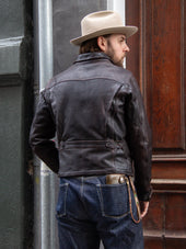 Thedi Leathers Mtc 7945 Sports Jacket Teacore Bruciato Horsehide W Brass
