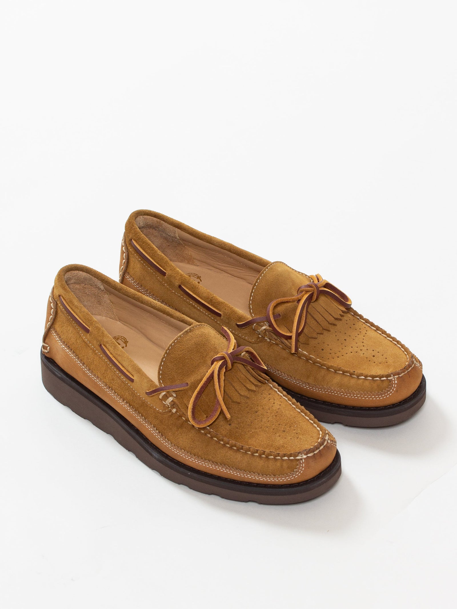 Bright Shoemakers Kiltie Moc Loafer Gold Tan