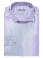 Purple and Navy Stripe Shirt - Elgin Fit (SLIM)