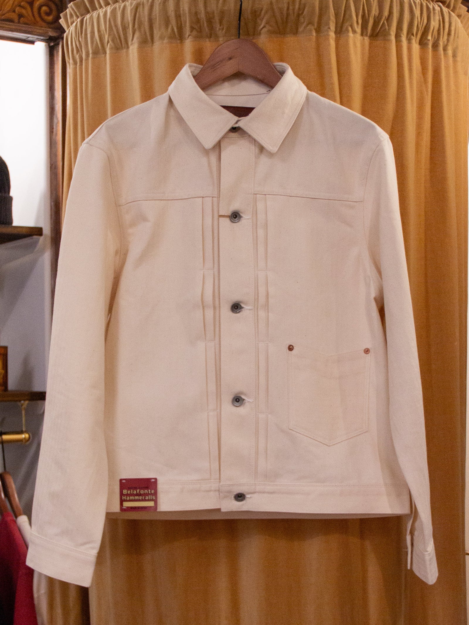 Belafonte Ragtime Clothing Gz 19j Jacket Off White Herringbone