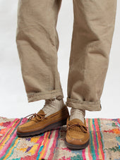 Bright Shoemakers Kiltie Moc Loafer Gold Tan