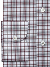 Brown and Charcoal Tattersall Plaid Shirt - Fenwick Fit (Slim)
