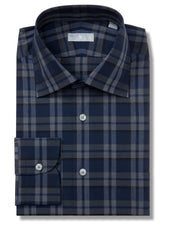 And Charcoal Plaid Shirt Fenwick Fit