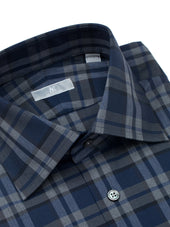 And Charcoal Plaid Shirt Fenwick Fit