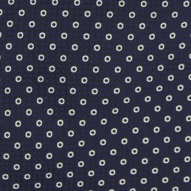 Woven Circle Tie in Navy