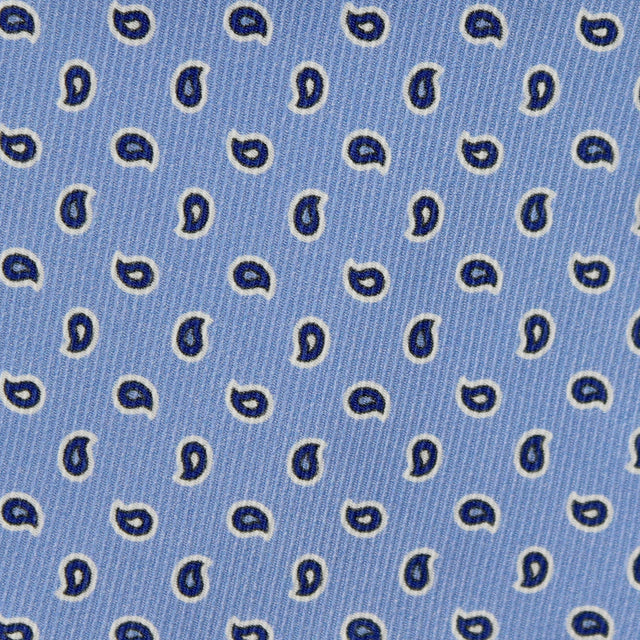 Twill Paisley Tie in Sky