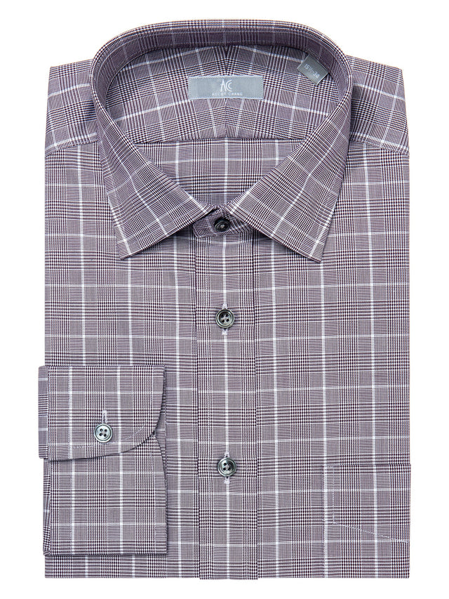 Brown Glen Plaid Shirt - Model "A" (REGULAR)