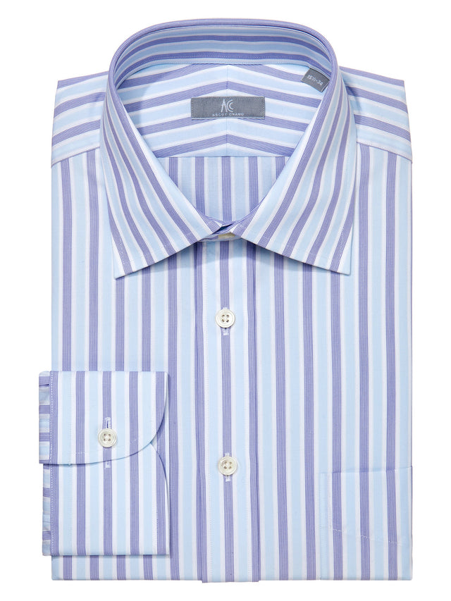 Light Purple Blue Stripe Shirt - Elgin Fit (SLIM)