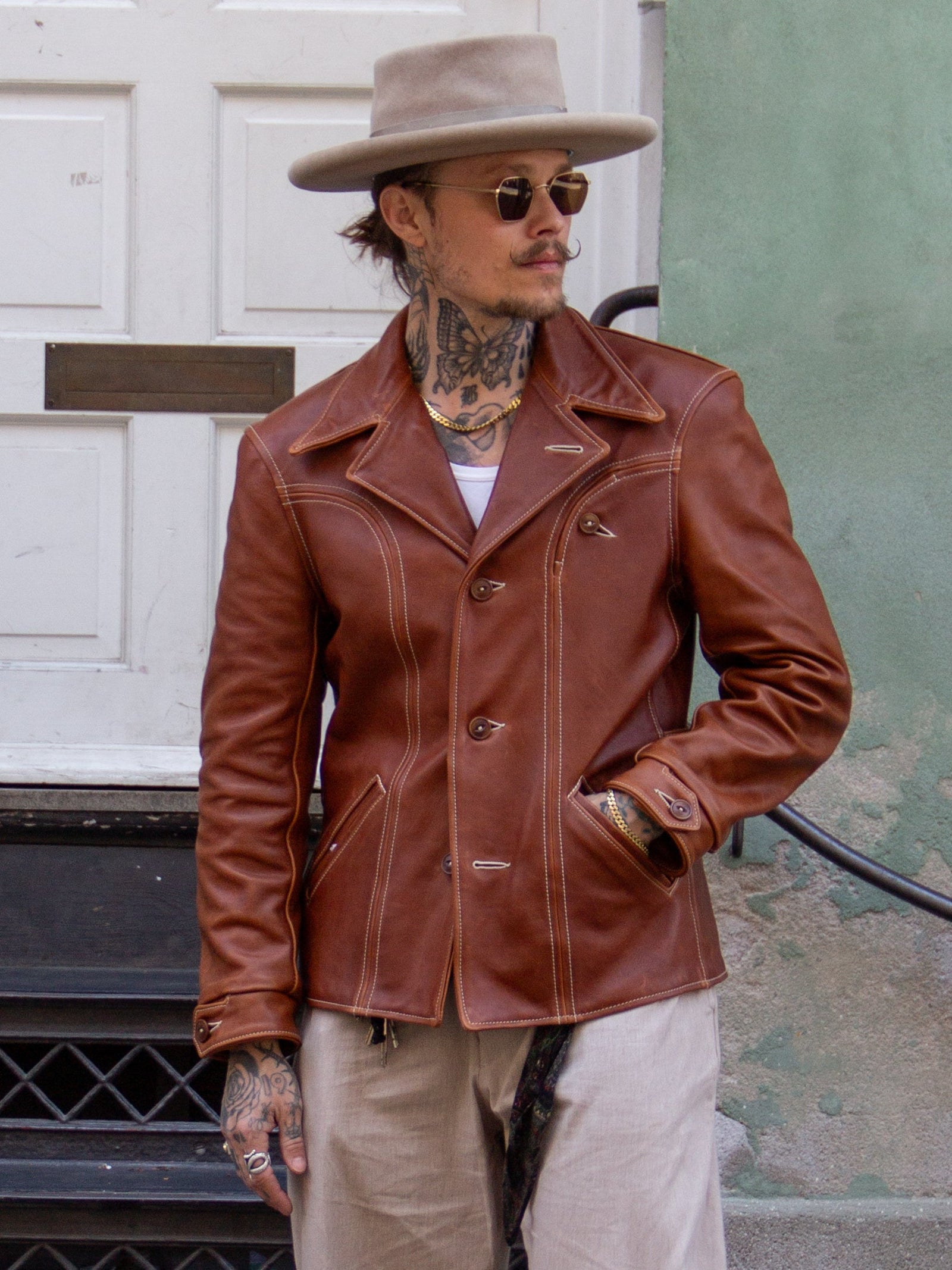 Aero Leather Clothing Rockafella Horween Pinnacle Horsehide