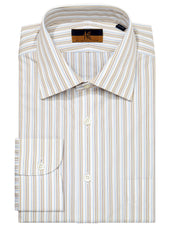 120s Khaki Stripe Shirt - Model "6" (LOOSE)