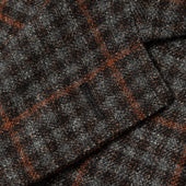Grey Checked Tweed Simple Jacket
