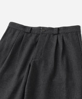 George Wool Wide Two Tuck Pant