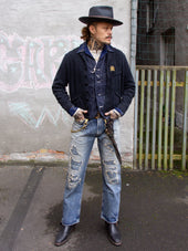 Sugar Cane Work Vest Blue Denim